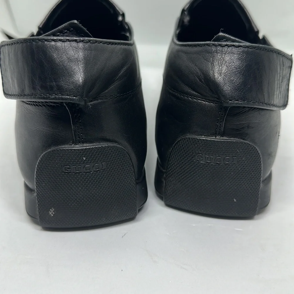 GUCCI shoes black leather loafer slip on flats size 9.5 Luxury comfort - Picture 8 of 13
